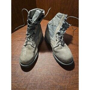 Mondo PT UFCW 8430 Boots Mens 10.5 R Green Suede Steel Toe Military Combat Boots